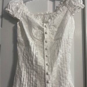 Brandy Melville White Eyelet Blouse